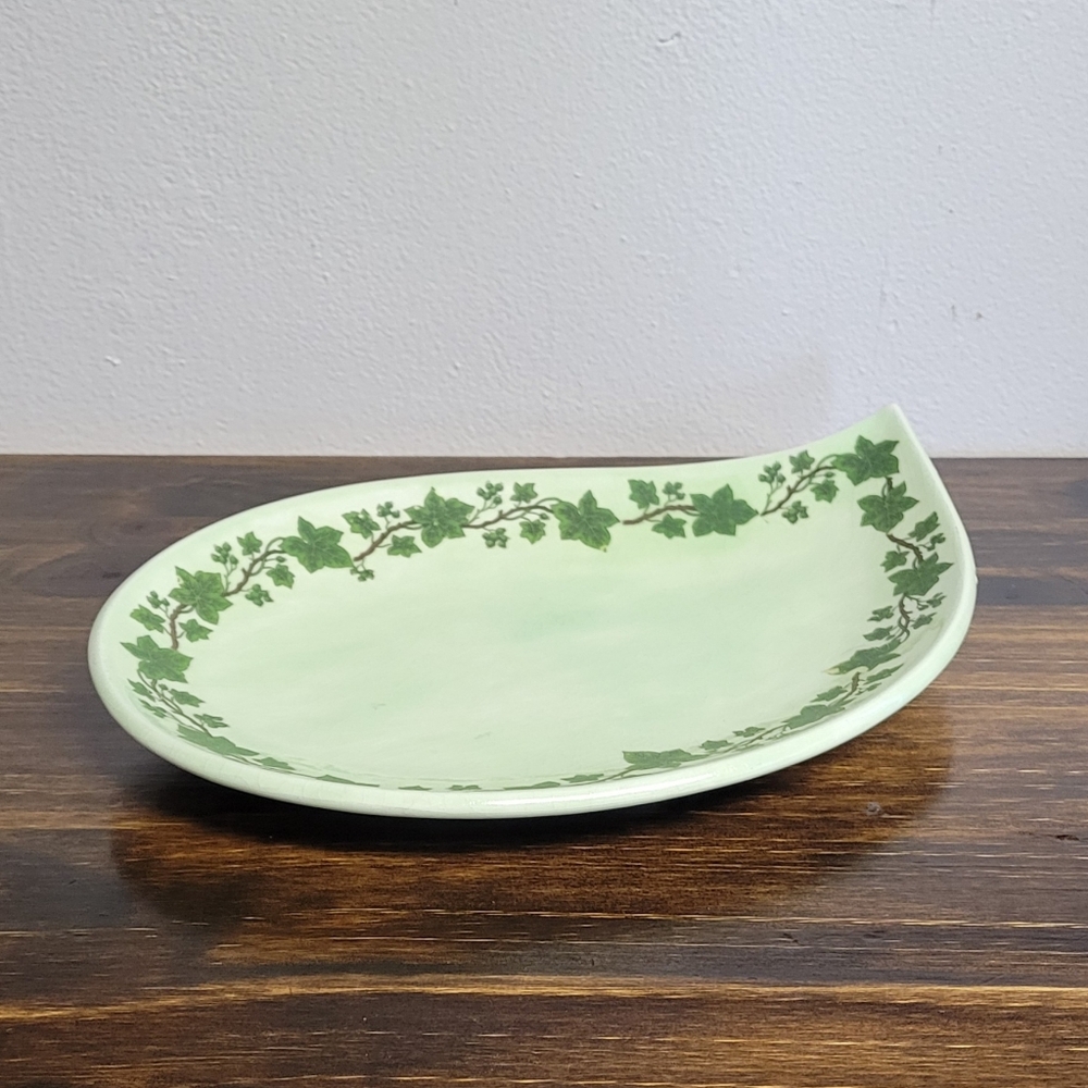 Vintage Ceramic Green Platter